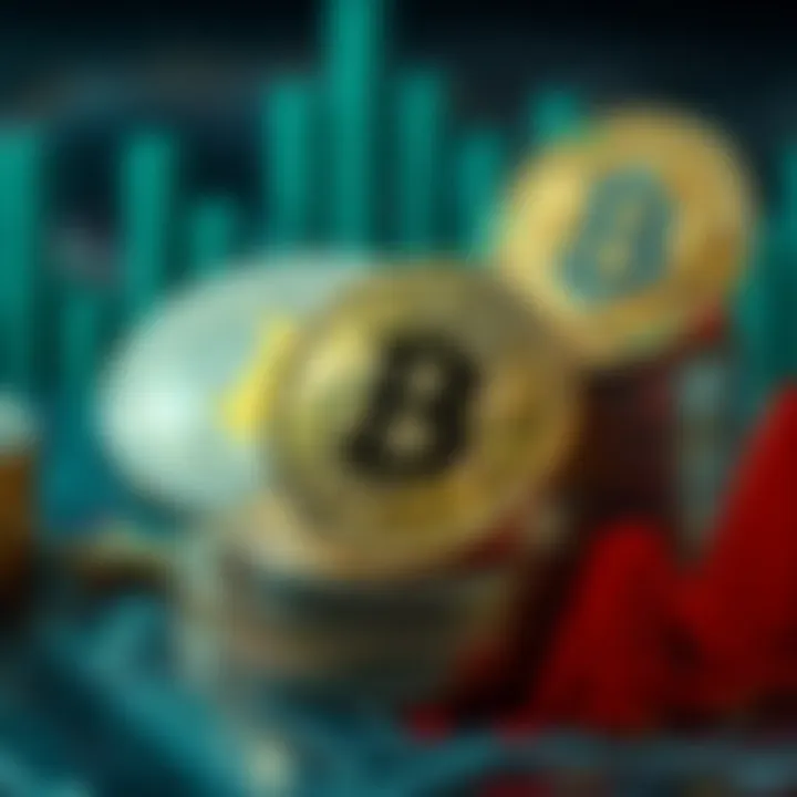 Cryptocurrency Investment Strategies Symbols of various cryptocurrencies with a focus on investment strategies