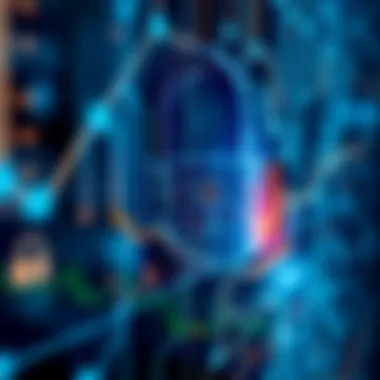 Enhancing Security in Cryptocurrency A secure digital lock symbolizing cryptocurrency security