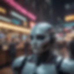 A visual representation of AI algorithms analyzing market data.