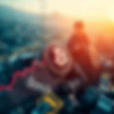 Graph showcasing block share price trends over time