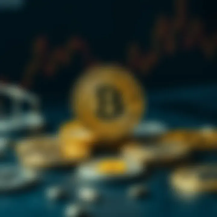 Securities vs Cryptocurrencies A conceptual illustration showing the distinction between securities and cryptocurrencies.