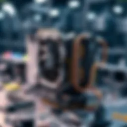 Illustration of ASIC mining hardware