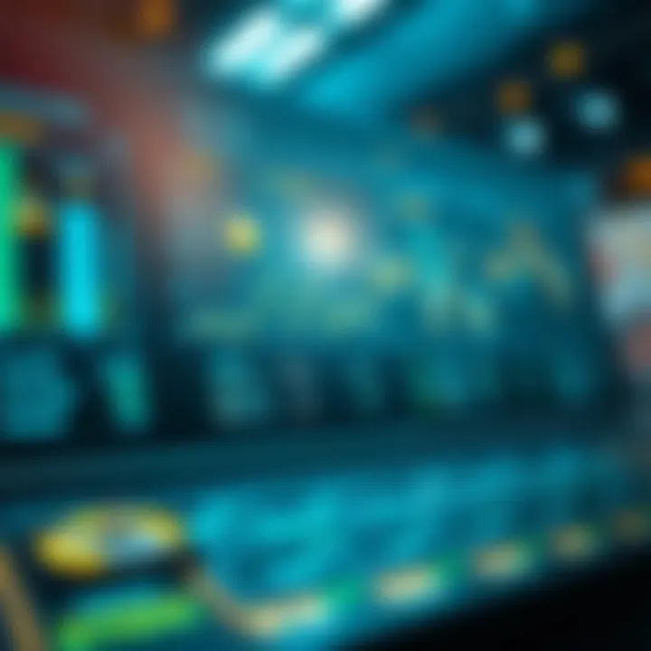 Futuristic concept of cryptocurrency tracking technology