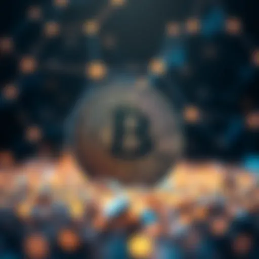 Blockchain network illustration