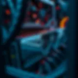 High-performance graphics cards arranged in a mining rig