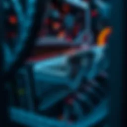 High-performance graphics cards arranged in a mining rig