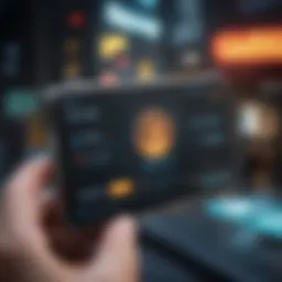 An illustration displaying a digital wallet interface with TRON tokens.