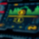 Digital wallet interface with cryptocurrency icons