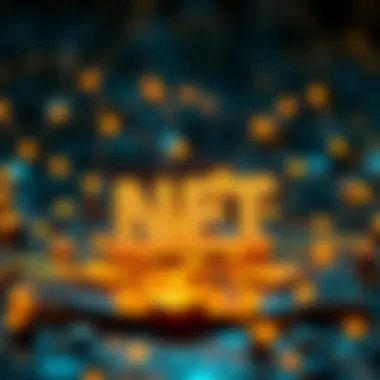 Blockchain Technology Behind NFTs Illustration of blockchain technology as the backbone of NFTs