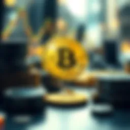 Illustration depicting the convergence of credit systems and cryptocurrencies