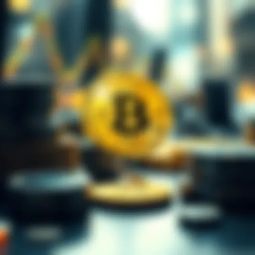 The Convergence of Credit and Cryptocurrency Illustration depicting the convergence of credit systems and cryptocurrencies