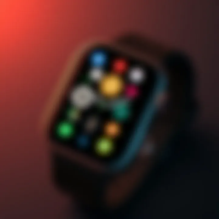 Apple Watch with various crypto apps