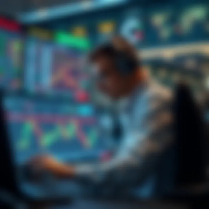 Market Analysis on a Sophisticated Platform User analyzing market trends on a sophisticated trading platform