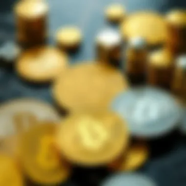 A close-up of a diverse cryptocurrency portfolio