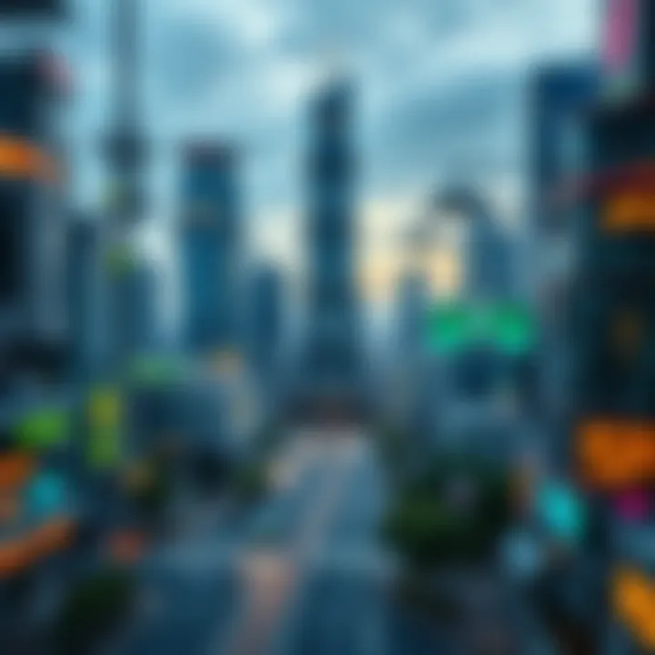 Future of Decentralized Living A futuristic city symbolizing the integration of decentralized systems in everyday life