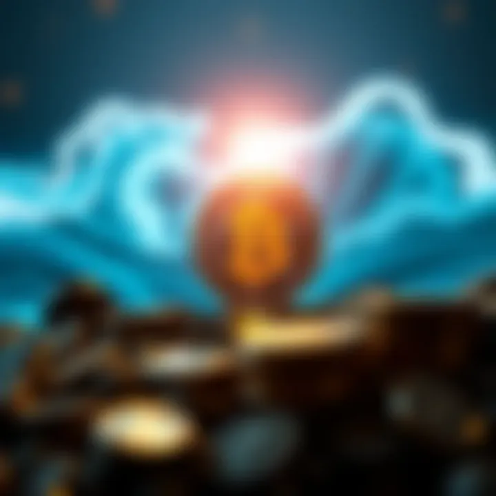 Visual depiction of decentralized finance concept