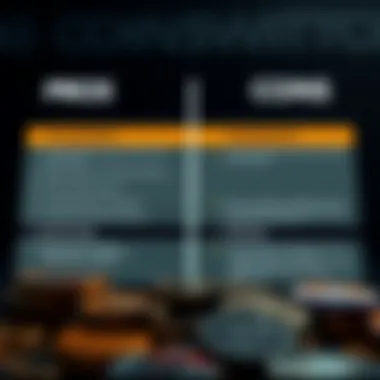 A comparison chart illustrating advantages and limitations of CoinSwitch