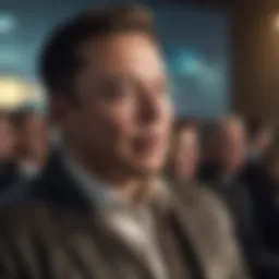 Elon Musk speaking at a cryptocurrency event