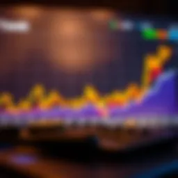 A graph showcasing cryptocurrency market trends