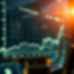 Graph showing cryptocurrency market trends over time