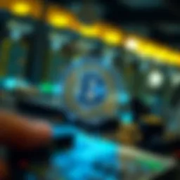 Visual representation of blockchain technology