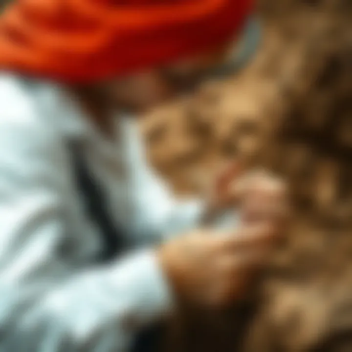 Archaeologist examining a coin find at a dig site