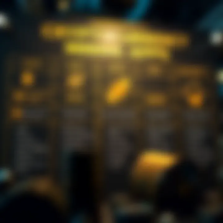 A comparison chart of popular cryptocurrency mining apps