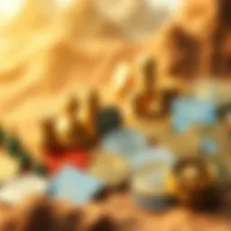 A conceptual representation of various cryptocurrencies in the market