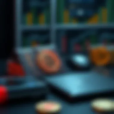 Illustration of secure digital wallets for cryptocurrency storage