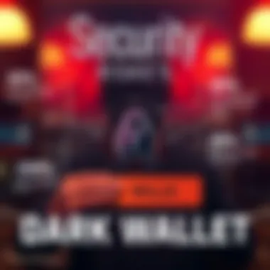 Infographic illustrating the security risks associated with dark web wallets