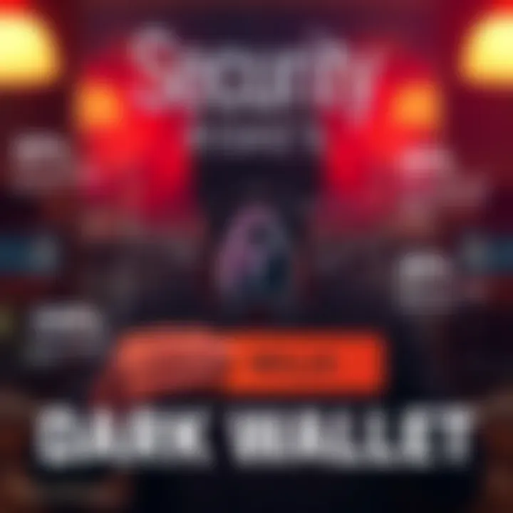 Infographic illustrating the security risks associated with dark web wallets