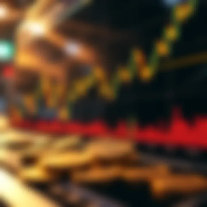 Volatile Market Fluctuations Graph depicting volatile cryptocurrency market fluctuations