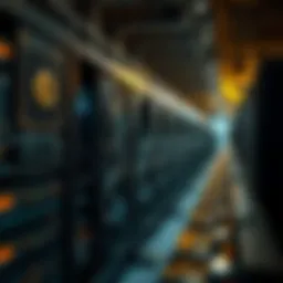 Visual representation of cryptocurrency mining process