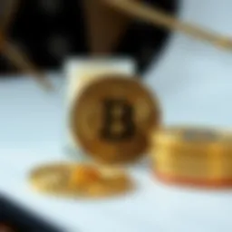 Conceptual illustration of cryptocurrency and retirement planning