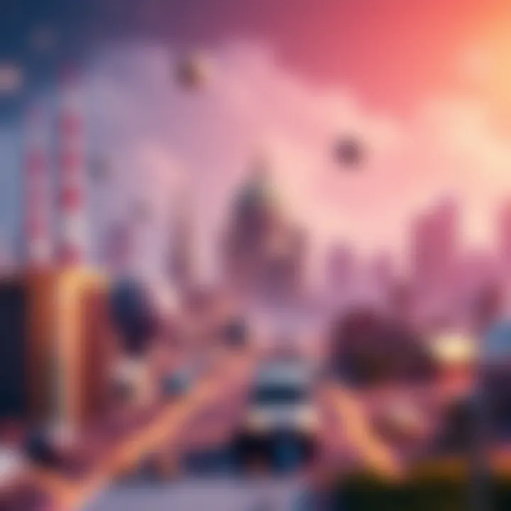 An imaginative illustration of creativity unleashed through NFTs in various sectors