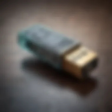 An encrypted USB drive showcasing secure data storage.