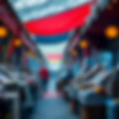 Vibrant NFT Marketplace Scene A vibrant marketplace scene depicting the sale and trade of NFT artworks, highlighting the economic aspect of this digital revolution.