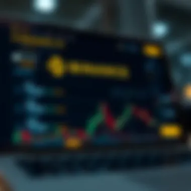 Binance US User Interface for Ripple Trading User interface of Binance US showcasing Ripple trading options