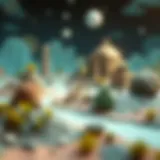 Creative landscape in a Sandbox NFT game environment