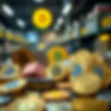 A digital illustration showcasing various cryptocurrencies