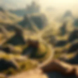 A captivating landscape of CryptoBlades Kingdoms showcasing its diverse terrains