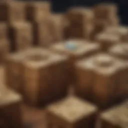 Visual representation of digital mystery boxes in cryptocurrency