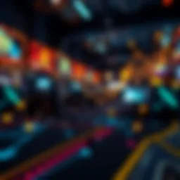 Visual representation of a blockchain network in gaming