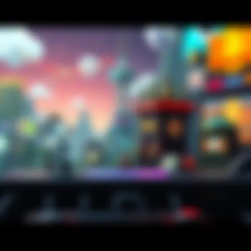 A digital landscape showcasing diverse blockchain games