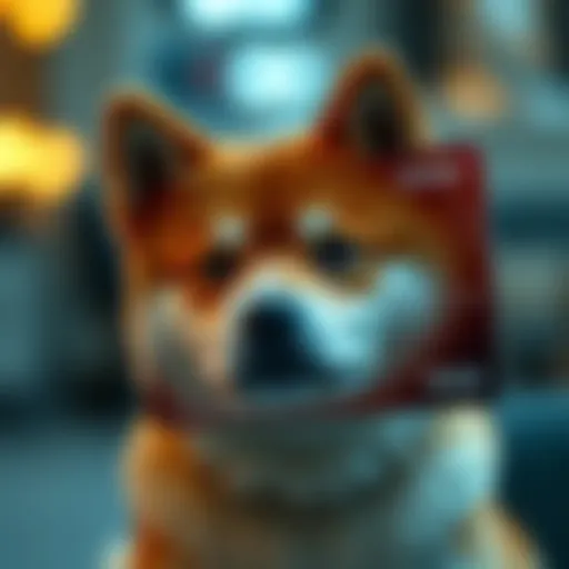 Visual representation of the Shiba Inu credit card design and branding