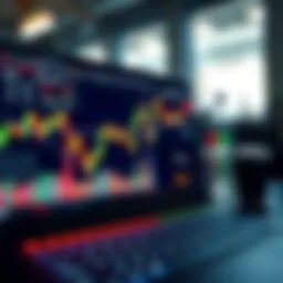 Visual representation of cryptocurrency trading interface