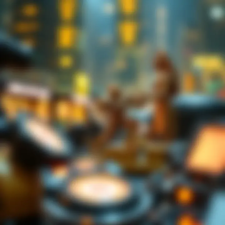 Hero NFTs in the Cryptocurrency Ecosystem Visual depiction of a cryptocurrency ecosystem with Hero NFTs