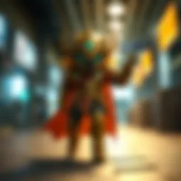 A digital representation of a Hero NFT showcasing unique attributes