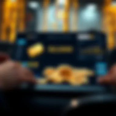 User Interface of a Digital Gold Platform User-friendly interface of a digital gold purchasing platform.