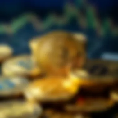 Exploring Digital Currency Tokens Close-up of digital currency tokens